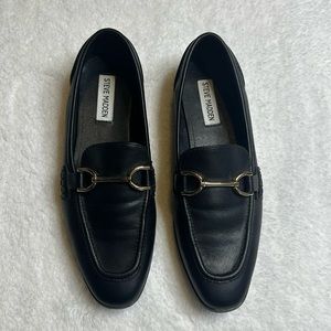 Steve Madden Womens Carrine Black Loafers Size 8.5